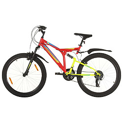 vidaXL Vélo de montagne 21 vitesses Roue de 26 pouces 49 cm Rouge