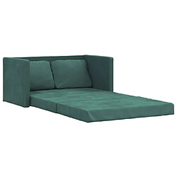 vidaXL Canapé-lit 2 en 1 vert foncé 122x204x55 cm velours