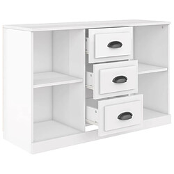 Avis Maison Chic Buffet,Meuble de Rangement,commode pour salon,Cuisine blanc brillant 104,5x35,5x67,5 cm bois d'ingénierie -MN65362