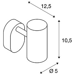 Applique et plafonnier intérieur à LED SLV NOBLO, simple, noir, 8W, 2700K, variable pas cher