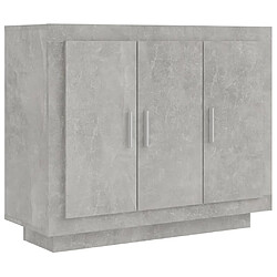 Maison Chic Buffet,Meuble de Rangement,commode pour salon,Cuisine Gris béton 92x35x75 cm Bois d'ingénierie -MN45884