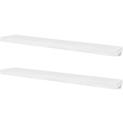 vidaXL Étagères murales 4 pcs Blanc 120 cm