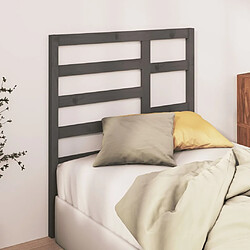 Avis Maison Chic Tête de lit scandinave,Meuble de chambre Gris 96x4x104 cm Bois massif de pin -MN96600