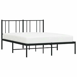 Avis Maison Chic Lit adulte - Cadre de lit métal avec tête de lit,Structure du lit Contemporain pour chambre noir 140x190 cm -MN93867