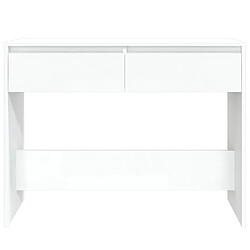 Maison Chic Table console | Meuble d'entrée | Table d'appoint Blanc 100x35x76,5 cm Aggloméré -GKD84244 pas cher