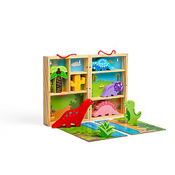 Bigjigs Toys Boîte de jeu en bois pour dinosaures