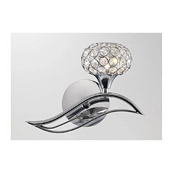 Luminaire Center Applique murale Leimo avec interrupteur 1 Ampoule Right chrome poli/cristal Coloris : chrome poli Coloris de l'abat jour : chrome poli/transparent Largeur en Cm : 25 Hauteur en Cm : 18 Profondeur en Cm : 13 Poids en Kilos : 0,5 Nombre