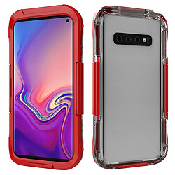 Avis Boîtier étanche couverture avec écran protecteur pour Samsung Galaxy S10 6.1inch rouge