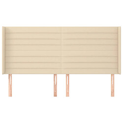 Avis Maison Chic Tête de lit scandinave avec oreilles,meuble de chambre Crème 183x16x118/128 cm Tissu -MN74796