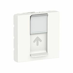 prise rj 45 - goulotte - 2 modules - s-one - blanc - schneider electric nu941118t 