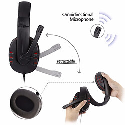 Acheter GUPBOO Casque de jeu avec microphone pour PC et ordinateur portable Stéréo Bass