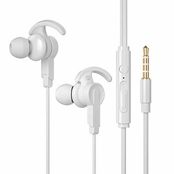 S39 3.5Mm Casque Filaire Intra-Auriculaire Stéréo Basse Musique Écouteurs Smart Gaming Casque Mobile Ordinateur Universel Blanc 