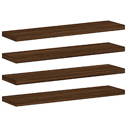 vidaXL Étagères murales 4 pcs chêne marron 40x10x1,5cm bois ingénierie