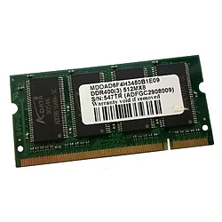 512Mo RAM PC Portable SODIMM ADATA MDOAD6F4H3450B1E09 DDR1 PC-3200S 400MHz - Occasion