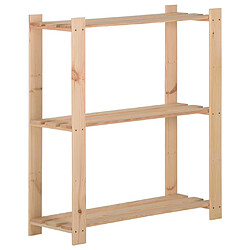 vidaXL Étagère de stockage 3 niveaux 80x28,5x90 cm Bois de pin massif 