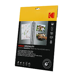 KODAK Assorted Magnetic Laminating Pouches KD-LMASSMAG-PK10C - Pochette de plastification magnétique KODAK, Taille : 3 x A4, 4 x 6" x 4", 3 x 5" x 7", 150 Microns, Lot de 10 - Transparente 