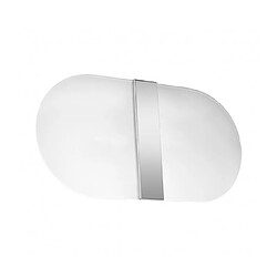 Luminaire Center Applique murale Salia Wall Verre,acier Chrome, blanc 2 ampoules 18cm