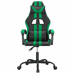 Avis Maison Chic Chaise de jeu, Chaise gaming pivotante, Fauteuil gamer d'ordinateur,Chaise de Bureau Noir et vert Similicuir -GKD70237