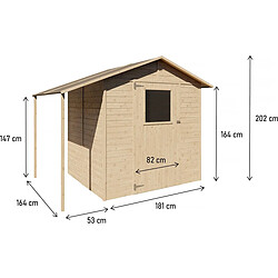 Avis Habitat Et Jardin Abri de jardin bois 4.6 m2 avec bucher Jura - 15 mm