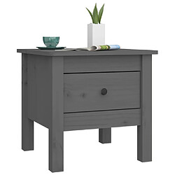 Avis vidaXL Table d'appoint Gris 40x40x39 cm Bois massif de pin