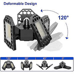 Universal Lampe LED Garage Lampe 60W LED Garage Plafond Lampe 6000lm Garage Lampe Déformable LED Magasin pas cher