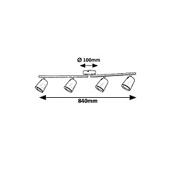 Avis Lampe Solange Rabalux spot 4x, LED 24W, blanc, moderne