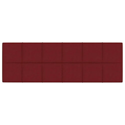 Acheter vidaXL Panneaux muraux 12 pcs Rouge bordeaux 90x30 cm Tissu 3,24 m²