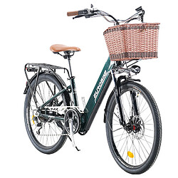 Vélo électrique EUROBIKE, pneu de 26'', moteur de 250W, batterie de 36V 10Ah, Cityrun-26 - Vert