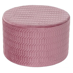 Pegane Repose-pieds en MDF coloris rose - Longueur 55 x Profondeur 55 x Hauteur 35 cm