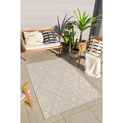 NAZAR Tapis avec ornement floral gris - 200x290