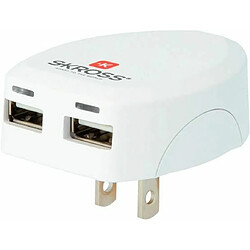 Skross 1.302730-E Chargeur USB pour prise murale Courant de sortie (max.) 2.4 A 2 x USB