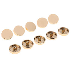 10pcs boutons de tige ronde en métal pour chemises costumes manteaux décor 25mm ruban