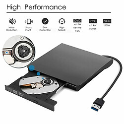 Onever Graveur Lecteur de DVD externe portable USB 3.0 Lecteur de CD/DVD-RW Disqueur/graveur