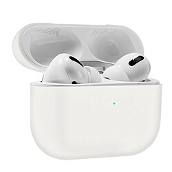 Avizar Étui Intégral AirPods Pro et Pro 2 Silicone Soft-touch Compatible Qi blanc