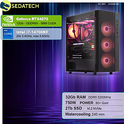 Sedatech PC Gamer Pro ATX • Intel i7-14700KF • RTX4070 • 32Go DDR5 • 2To SSD M.2 • sans OS