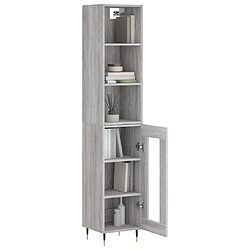 Avis Maison Chic Buffet,Meuble de Rangement,commode pour salon,Cuisine Sonoma gris 34,5x34x180 cm Bois d'ingénierie -MN39629