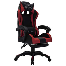 Avis Maison Chic Chaise de jeu vidéo avec LED, Chaise gaming, Fauteuil gamer d'ordinateur,Chaise de Bureau RVB Bordeaux et noir Similicuir -GKD95649