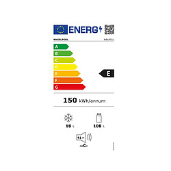 Réfrigérateur 1 porte intégrable à pantographe 126l - WBUF011 - WHIRLPOOL