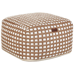 Beliani Pouf en coton 50 x 50 x 30 cm beige CHILAR