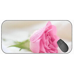 Universal (750x300x3) Grande souris avec un tissu à texture premium, pavé de souris en caoutchouc de fleur de rose de terre de terre