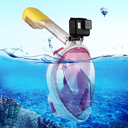 Wewoo Masque de plongée rose pour GoPro HERO6 / 5/5 Session / 4 Session / 4/3 + / 3/2/1, Xiaomi et autres caméras d'action, taille L / XL 220mm Tube Sports nautiques Équipement de complet Dry Snorkel 