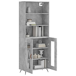 Avis Maison Chic Buffet,Meuble de Rangement,commode pour salon,Cuisine Gris béton 69,5x34x180 cm Bois d'ingénierie -MN31348