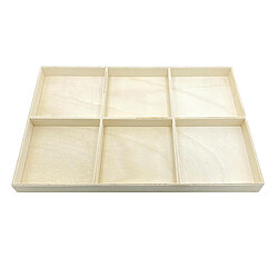 Conteneur 27.5x27.5CM D'organisateur De Plateau De Bijoux De Diviseur De Boîte De Rangement En Bois