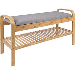 LEITMOTIV Banc en bambou avec coussin Arch.