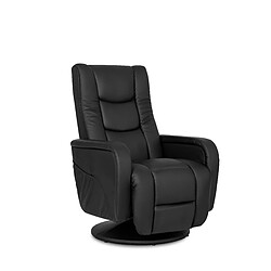 Vivaldi Fauteuil de Massage Pivotant SPIKE Noir Cuir Ecologique