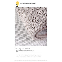 LUUCOZK Tapis de bain antidérapants, absorbants, à séchage rapide, décoration de salle de bain, gris clair-Ensemble de 45 x 75cm pas cher