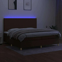 Acheter Sommier à lattes,Cadre à lattes de lit pour Adulte matelas et LED Marron foncé 200x200 cm -MN22440