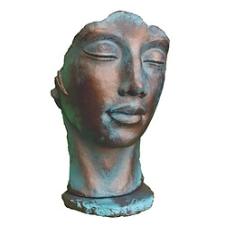 Jardinex Statue visage femm... 115 cm - Bronze Statue visage femme extérieur grand format - Bronze 115 cm