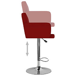 Acheter vidaXL Tabourets de bar lot de 2 rouge bordeaux similicuir