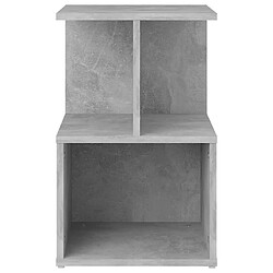 Avis vidaXL Table de chevet gris béton 35x35x55 cm bois d'ingénierie